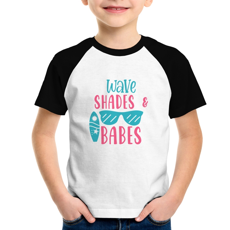 Camiseta Raglan Infantil Wave Shades e Babes