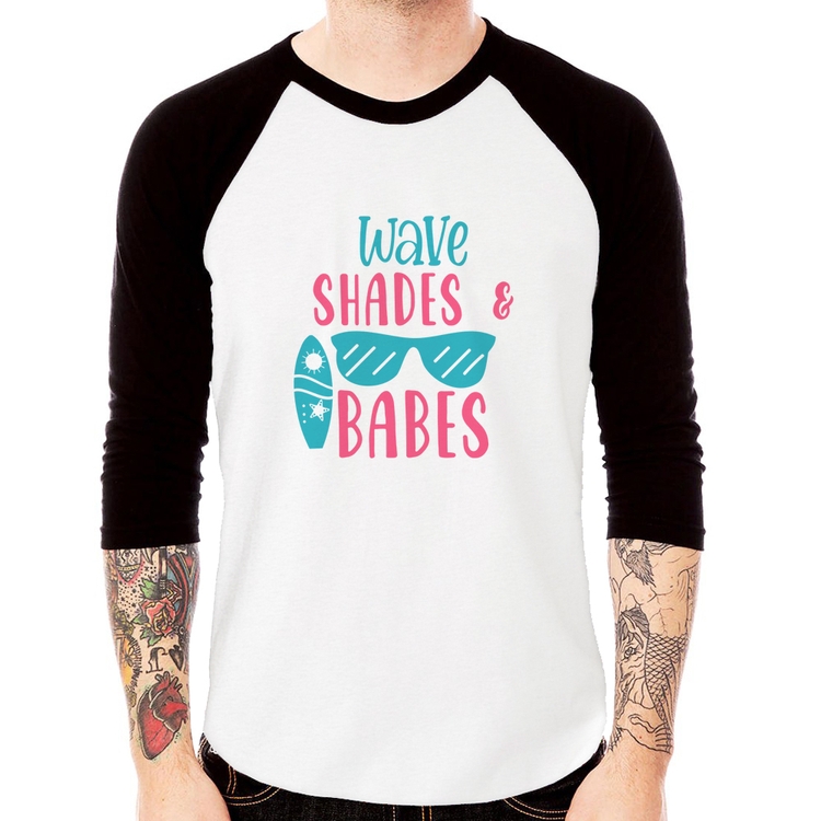 Camiseta Raglan Wave Shades e Babes Manga 3/4