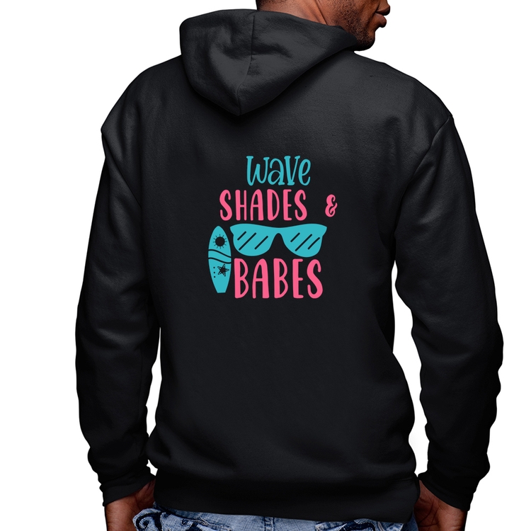 Blusa Moletom Wave Shades e Babes Masculina com Capuz e Zíper