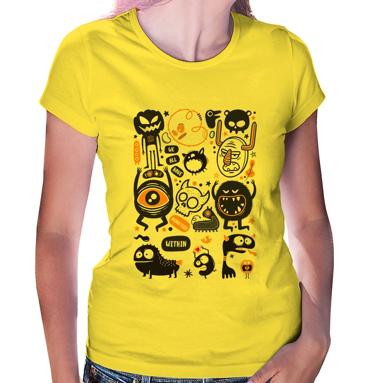 Baby Look We all have monsters within - Amarela