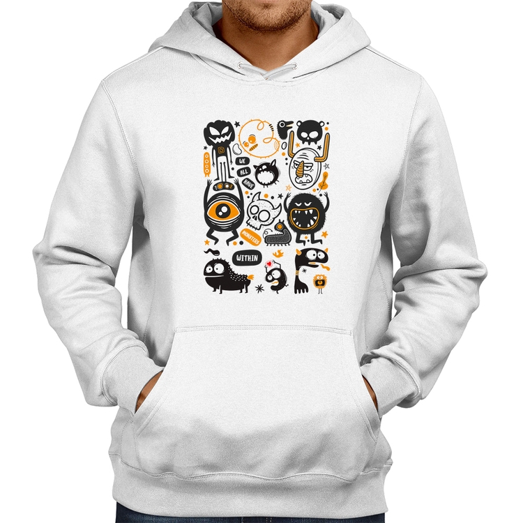 Moletom We all have monsters within - Branco