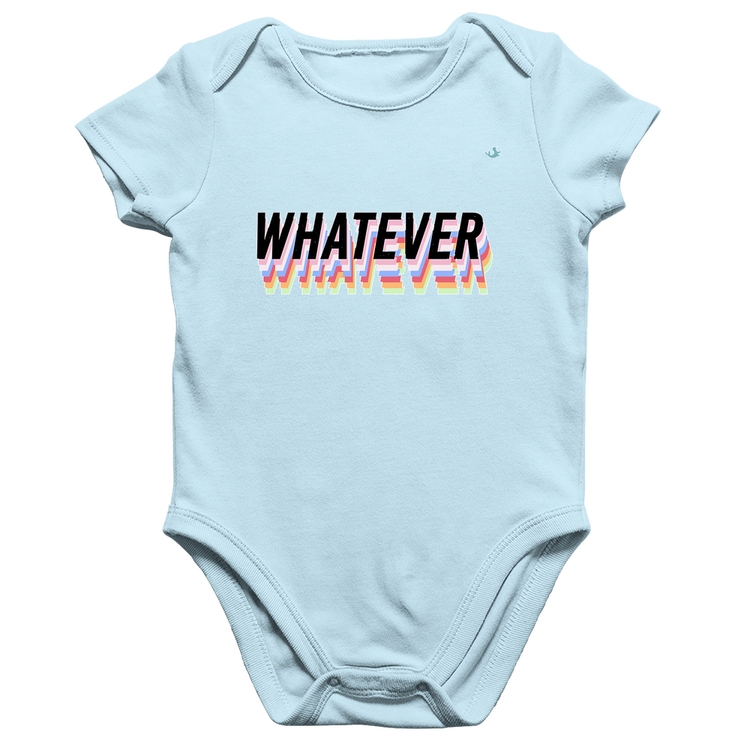 Body Bebê Algodão Whatever - Azul Bebê