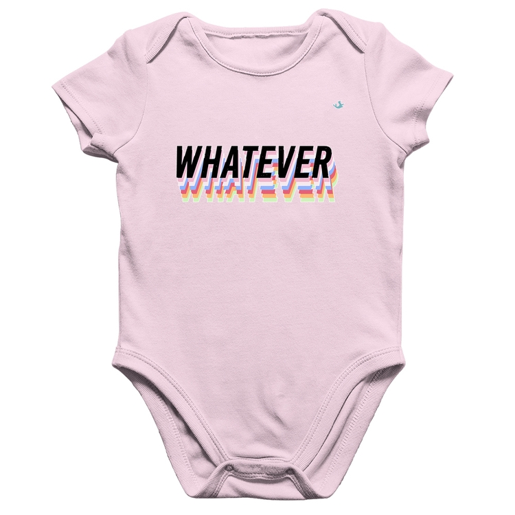 Body Bebê Algodão Whatever - Rosa Bebê