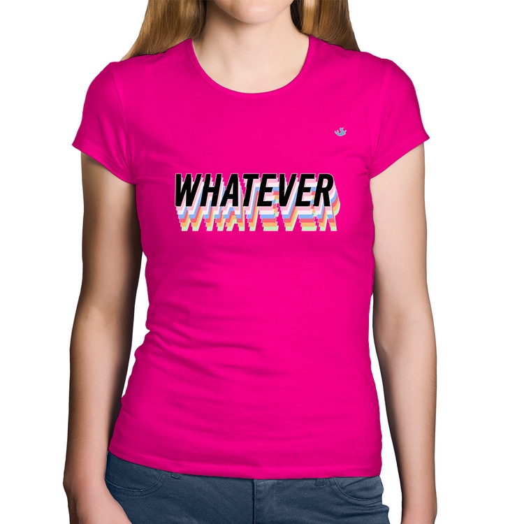 Baby Look Algodão Whatever - Rosa