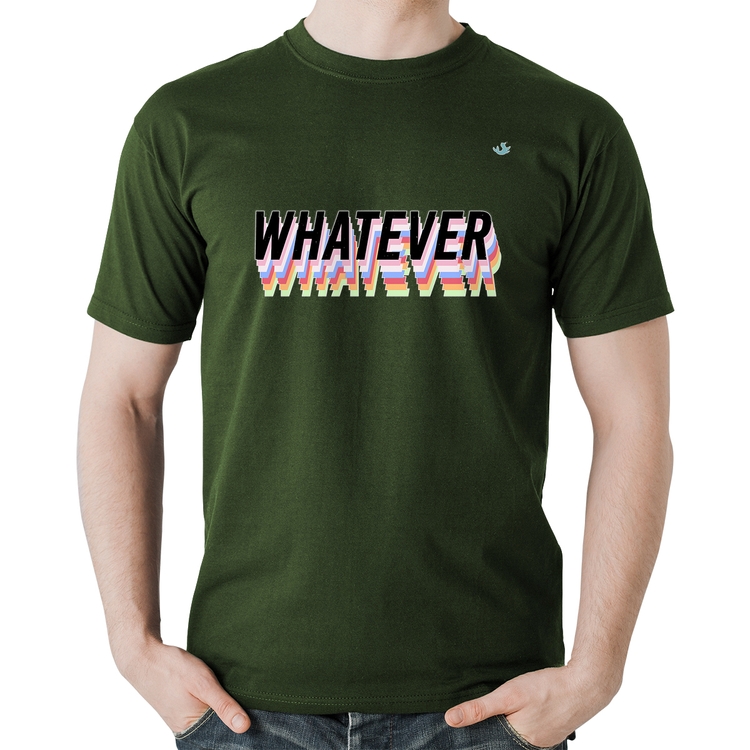 Camiseta Algodão Whatever - Musgo