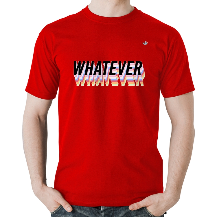 Camiseta Algodão Whatever - Vermelha