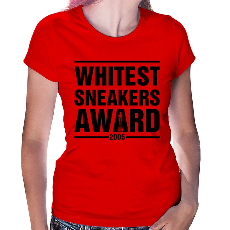 Baby Look Whitest Sneakers Awards - Vermelha