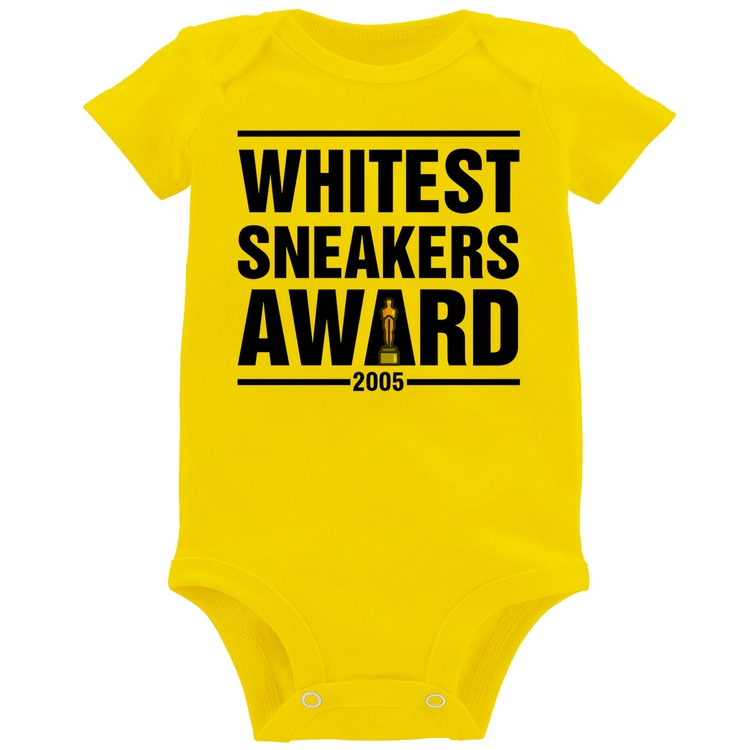 Body Bebê Whitest Sneakers Awards - Amarelo