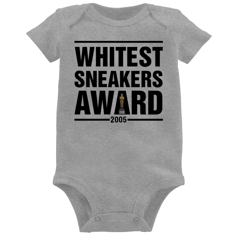 Body Bebê Whitest Sneakers Awards - Cinza