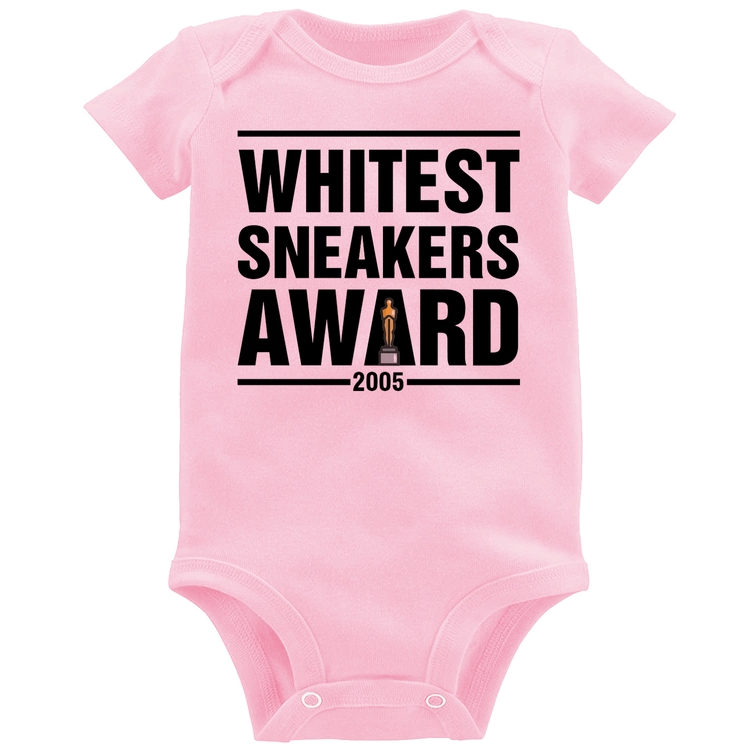 Body Bebê Whitest Sneakers Awards - Rosa Bebê