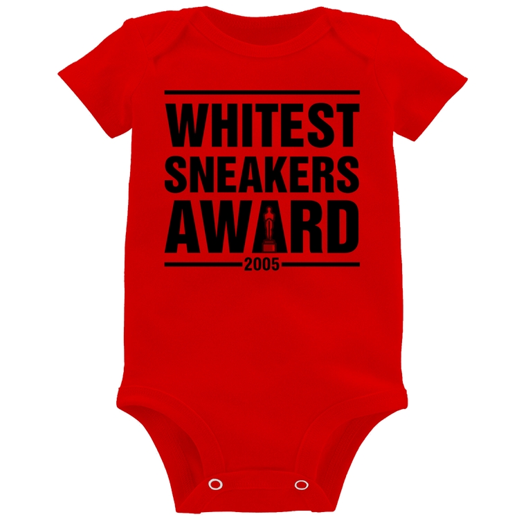 Body Bebê Whitest Sneakers Awards - Vermelho