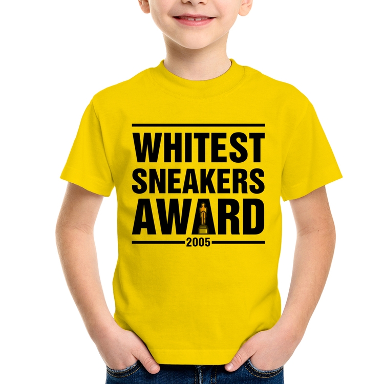 Camiseta Infantil Whitest Sneakers Awards - Amarela