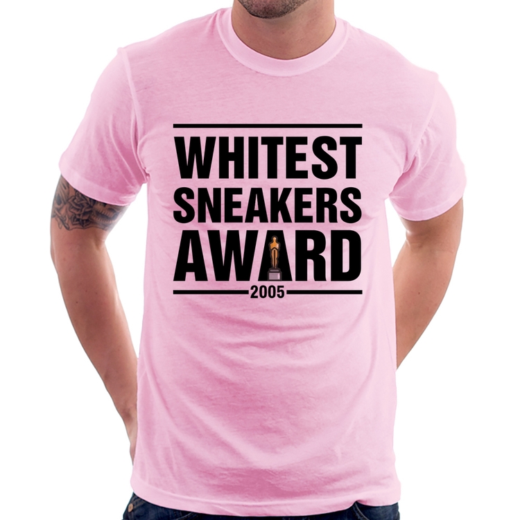 Camiseta Whitest Sneakers Awards - Rosa Bebê