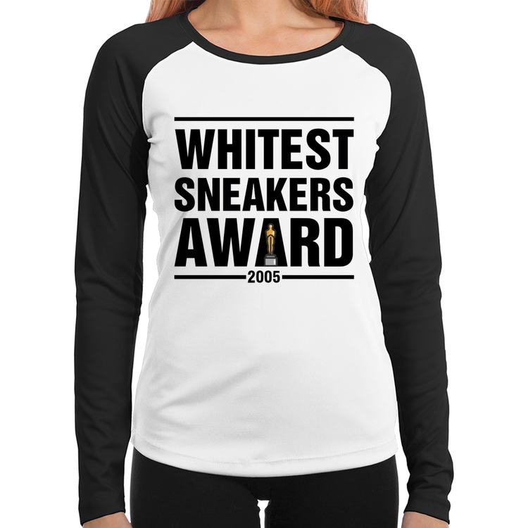 Baby Look Raglan Whitest Sneakers Awards Manga Longa