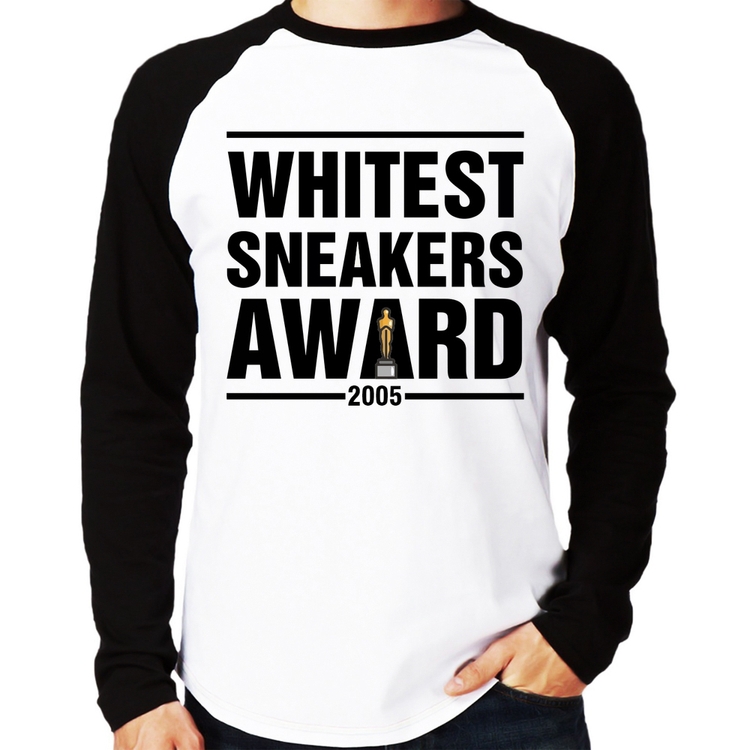 Camiseta Raglan Whitest Sneakers Awards Manga Longa