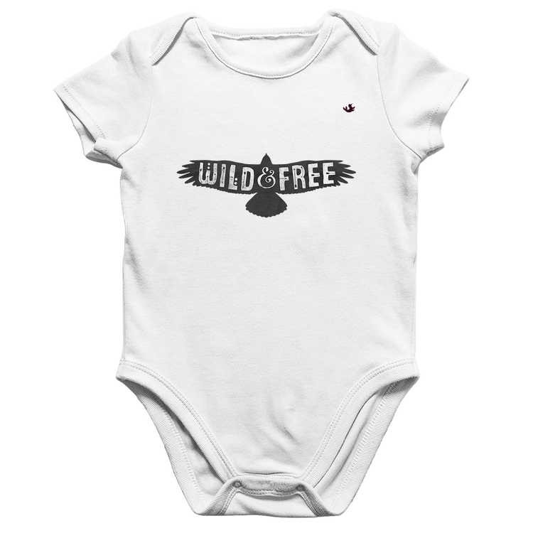 Body Bebê Algodão Wild and Free - Branco
