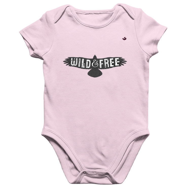 Body Bebê Algodão Wild and Free - Rosa Bebê