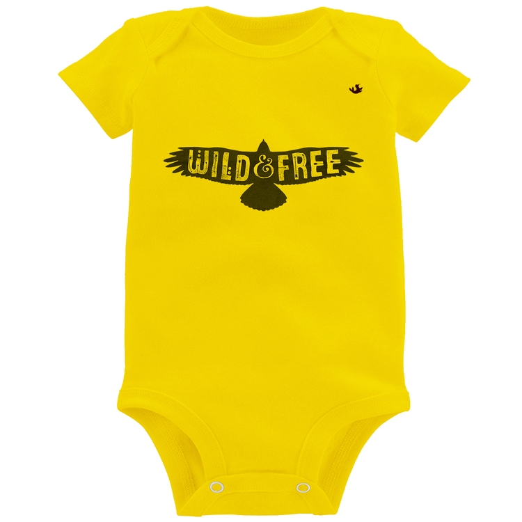 Body Bebê Wild and Free - Amarelo