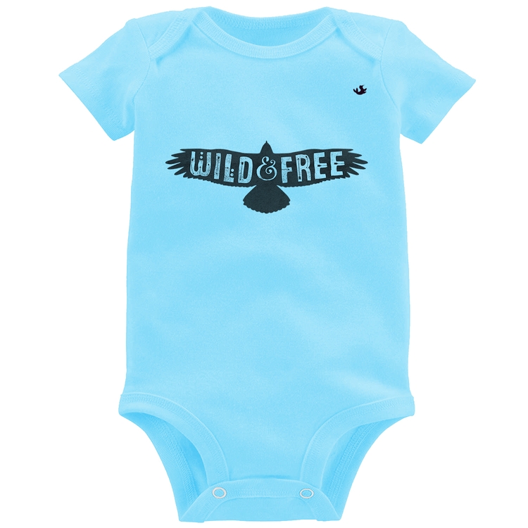 Body Bebê Wild and Free - Azul Bebê