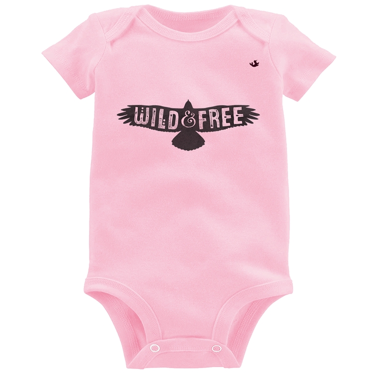 Body Bebê Wild and Free - Rosa Bebê