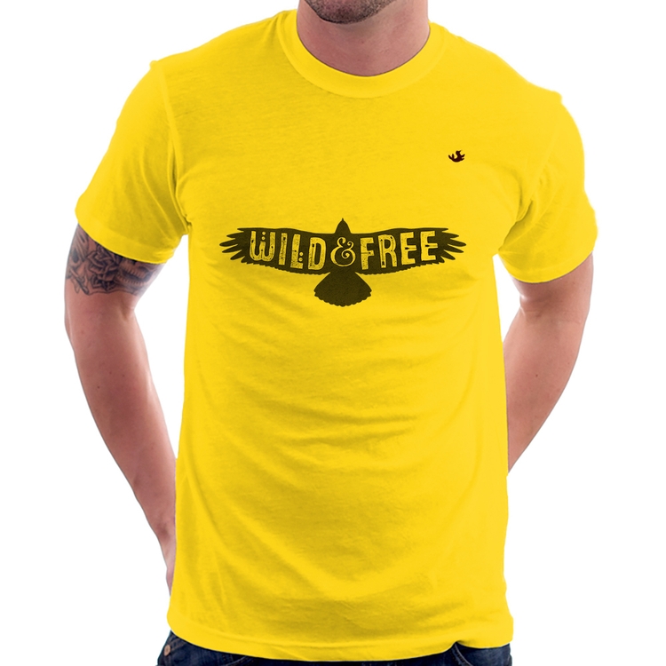Camiseta Wild and Free - Amarela