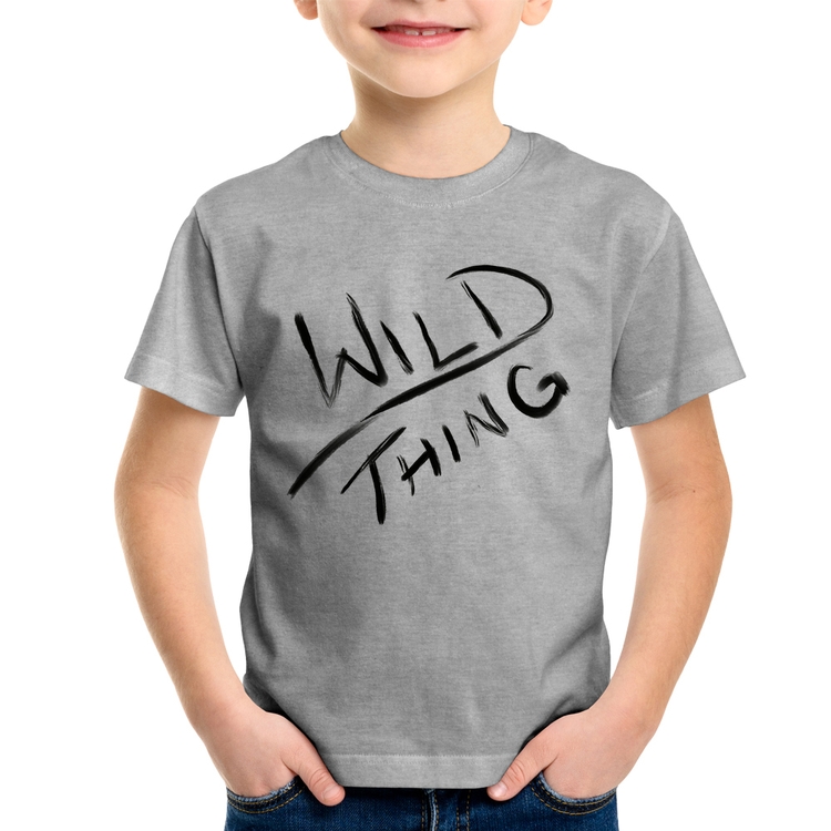 Camiseta Infantil Wild Thing - Cinza