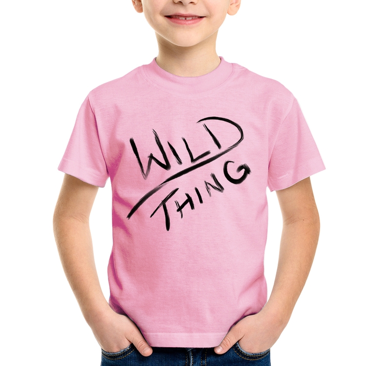 Camiseta Infantil Wild Thing - Rosa Bebê