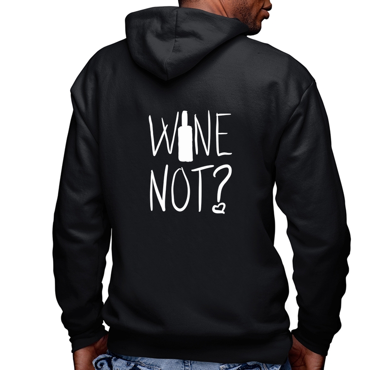 Blusa Moletom Wine not Masculina com Capuz e Zíper