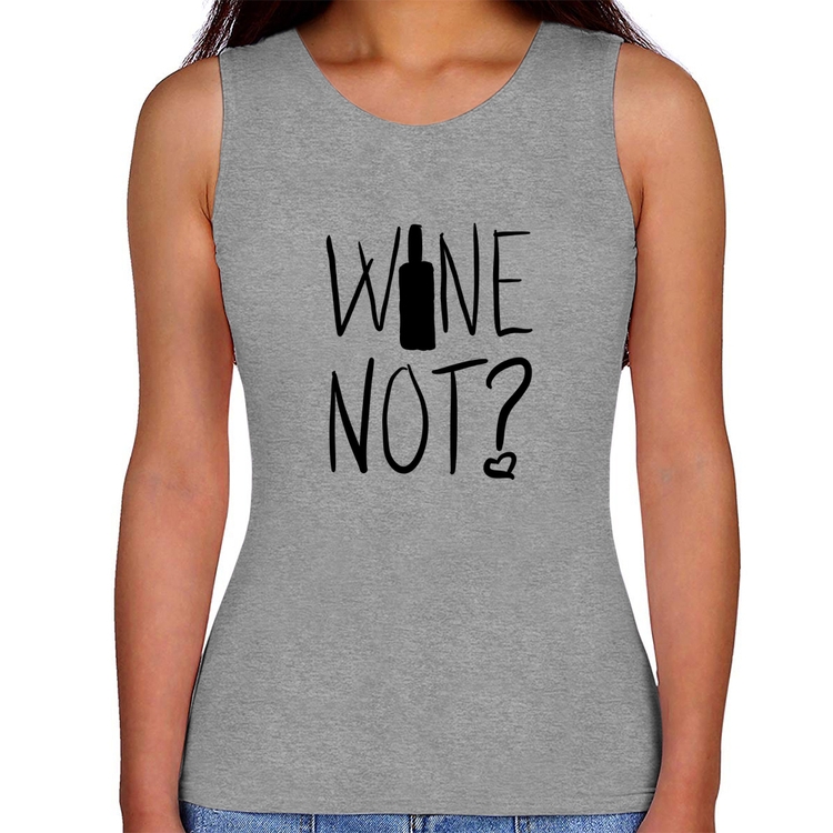 Regata Feminina Wine not - Cinza