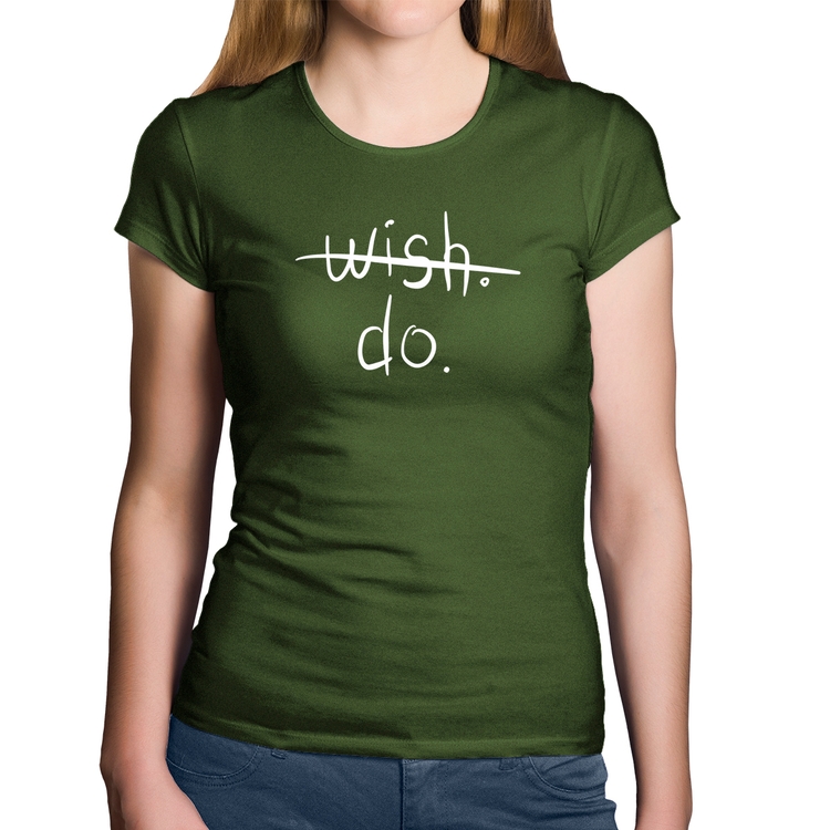 Baby Look Algodão Wish Do - Musgo