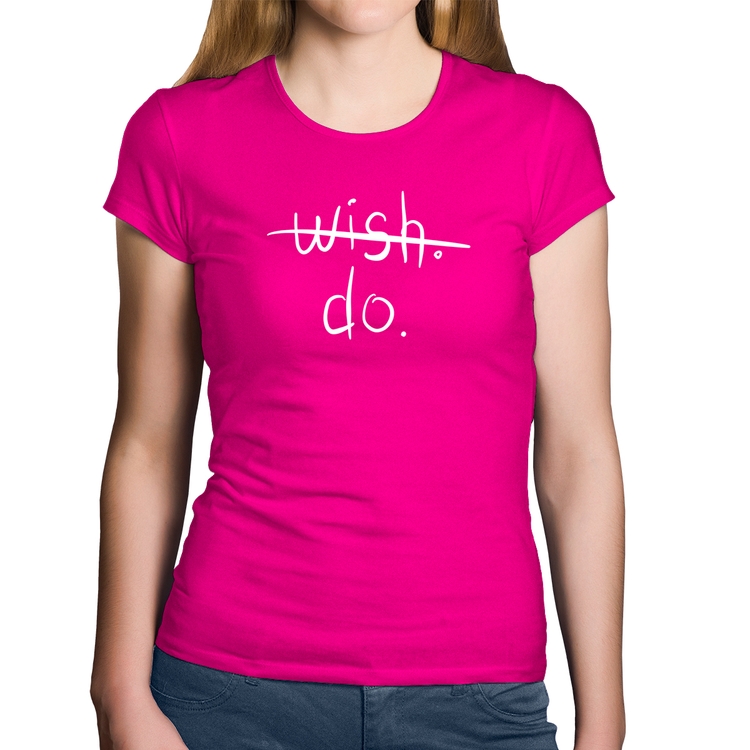 Baby Look Algodão Wish Do - Rosa