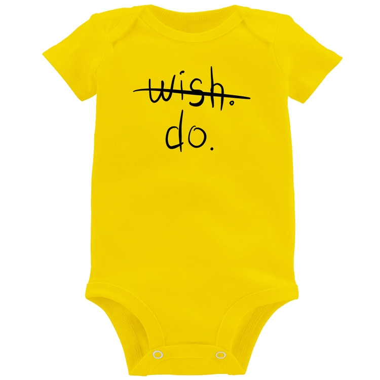 Body Bebê Wish Do - Amarelo