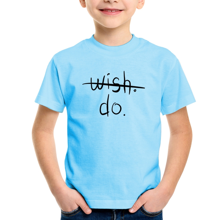 Camiseta Infantil Wish Do - Azul Bebê
