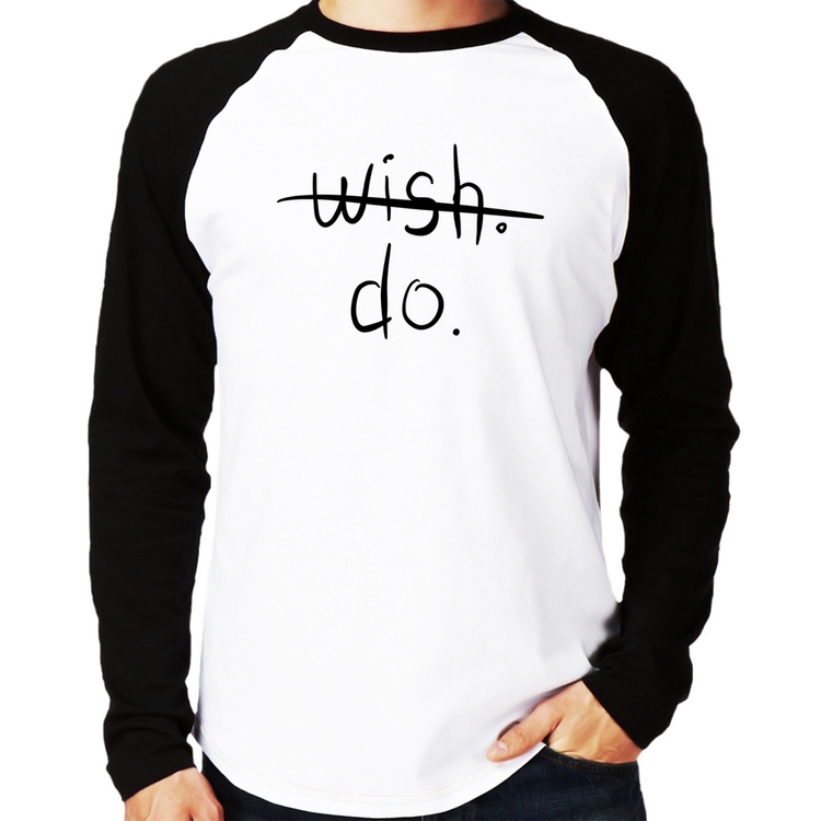 Camiseta Raglan Wish Do Manga Longa