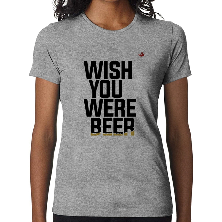 Baby Look Wish you were beer - Cinza