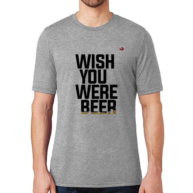 Camiseta Wish you were beer - Cinza