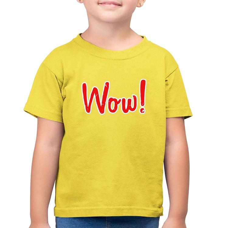 Camiseta Algodão Infantil Wow! - Amarelo Canário