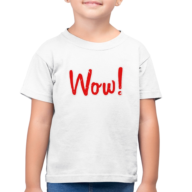 Camiseta Algodão Infantil Wow! - Branca