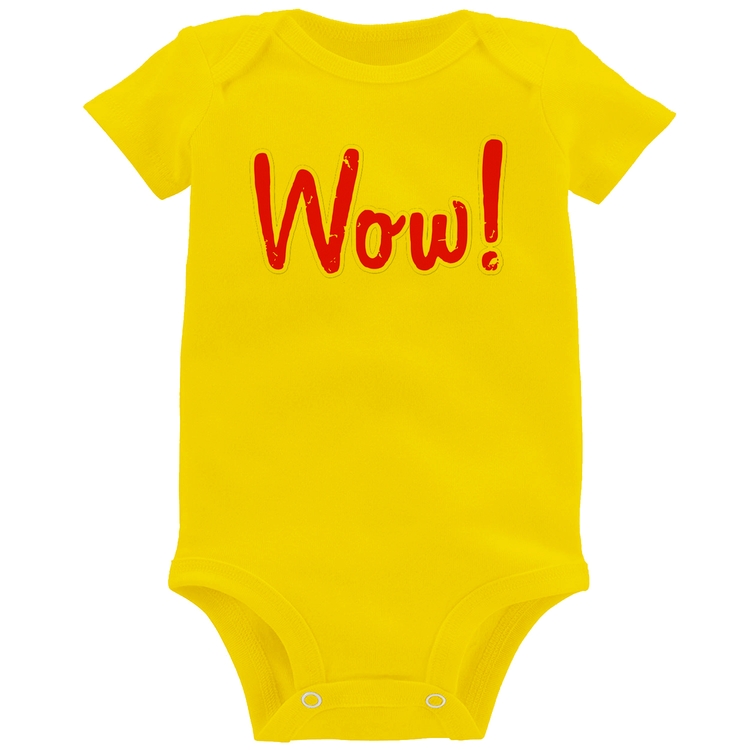 Body Bebê Wow! - Amarelo
