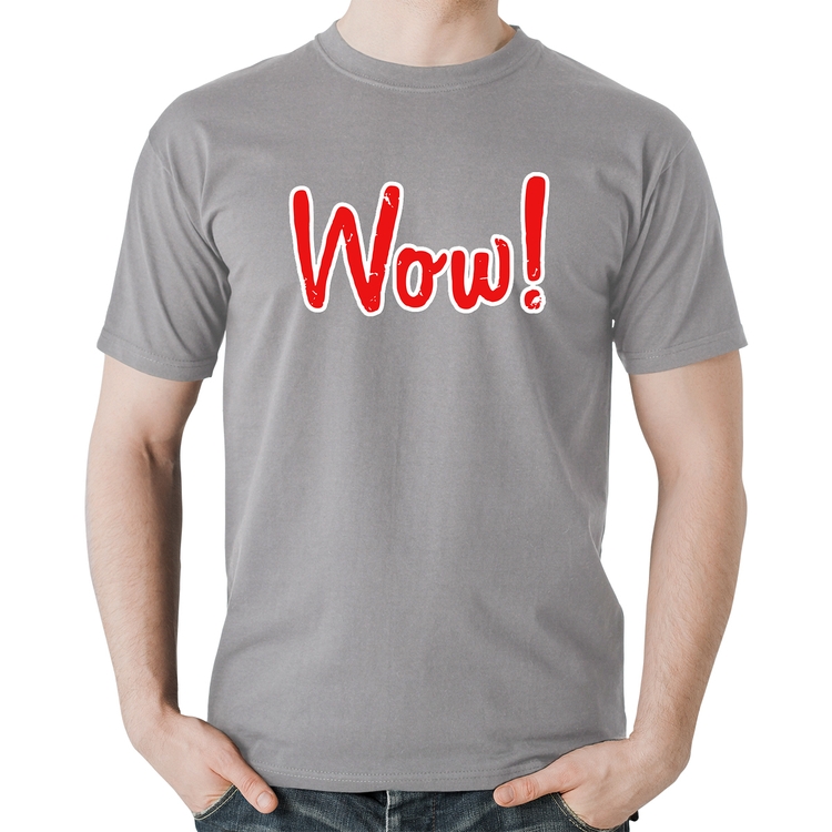 Camiseta Algodão Wow! - Cinza