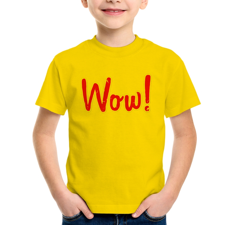 Camiseta Infantil Wow! - Amarela