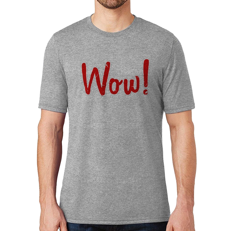 Camiseta Wow! - Cinza