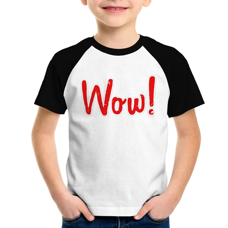 Camiseta Raglan Infantil Wow!