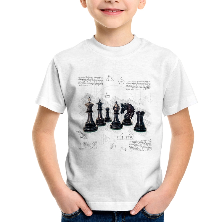 Camiseta Infantil Xadrez