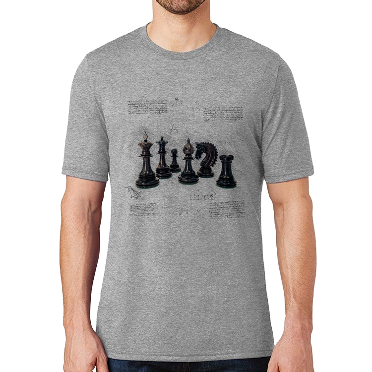 Camiseta Xadrez - Cinza