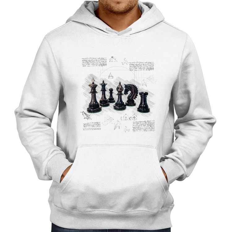 Moletom Xadrez - Branco