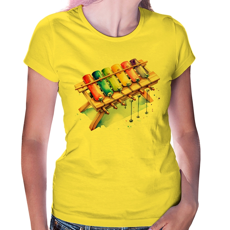 Baby Look Xilofone - Amarela