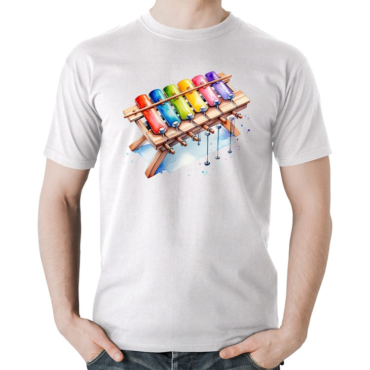 Camiseta Algodão Xilofone - Branca