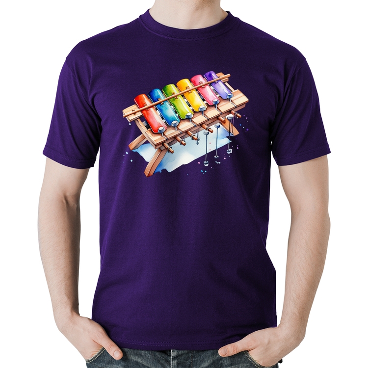 Camiseta Algodão Xilofone - Roxa
