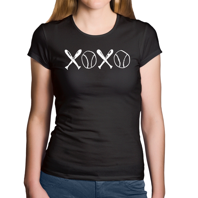 Baby Look Algodão Xoxo Baseball